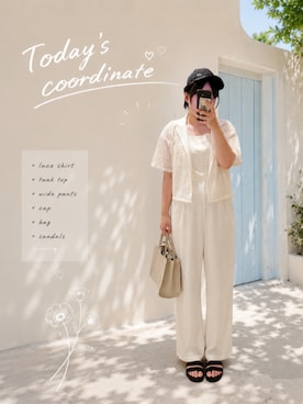 「Lattice（Lattice）のアイテム」を使った、asu🍋(復活)さん（レディース・152cm）の夏コーディネート