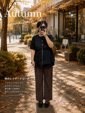 「アイテム（シューズ）」を使った、asu🍋(復活)さん（レディース・152cm・30代）の秋コーディネート