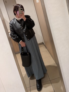 「GU（ジーユー）のアイテム（バッグ）」を使った、asu🍋(復活)さん（レディース・152cm）の春コーディネート