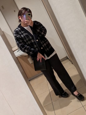 「アイテム（カーディガン/ボレロ）」を使った、asu🍋(復活)さん（レディース・152cm・30代）の冬コーディネート