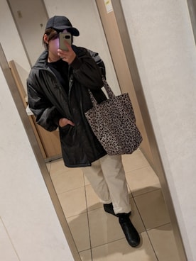 「アイテム（トートバッグ）」を使った、asu🍋(復活)さん（レディース・152cm）の冬コーディネート