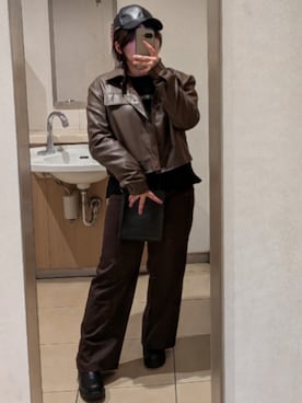 「アイテム（キャップ）」を使った、asu🍋(復活)さん（レディース・152cm・20代）の冬コーディネート