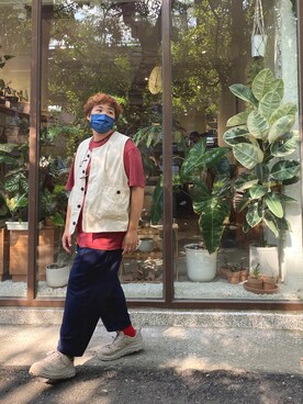 「oversize」｜「アイテム（その他トップス）」を使った、Haru🧓🏽さん（レディース・168cm）の秋コーディネート