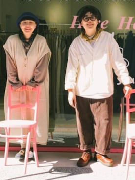 「Dr. Martens（ドクターマーチン）のアイテム（シューズ、ブラウン系）」を使った、Haru🧓🏽さん（168cm）の冬コーディネート