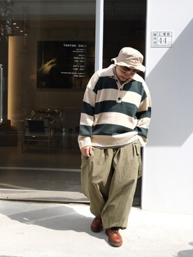 「oversize」｜「アイテム（その他トップス）」を使った、Haru🧓🏽さん（レディース・168cm）の秋コーディネート