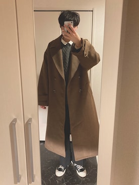 「Blue Standard （ブルースタンダード）のアイテム」を使った、まっきーさん（メンズ・180cm）の冬コーディネート