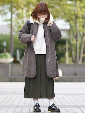「classicalelf（クラシカルエルフ）のアイテム（ノーカラージャケット）」を使った、ぬこさん（レディース・153cm）の秋コーディネート