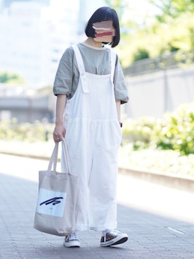 「ペールトーン」｜「アイテム（オールインワン・サロペット）」を使った、ぬこさん（レディース・153cm）の夏コーディネート
