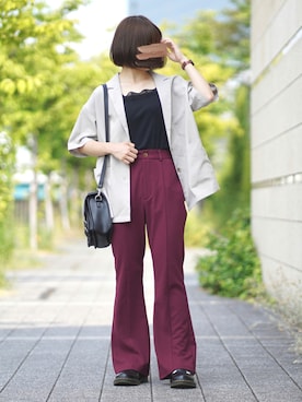 「GUコーデ」｜「アイテム（音楽/本・雑誌）」を使った、ぬこさん（レディース・153cm）の夏コーディネート