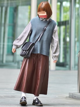「GUコーデ」｜「アイテム（音楽/本・雑誌）」を使った、ぬこさん（レディース・153cm）の秋コーディネート