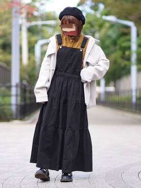「JUNRED（ジュンレッド）のアイテム（ブルゾン）」を使った、ぬこさん（レディース・153cm）の秋コーディネート