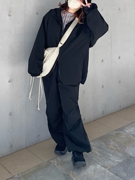 「Confirm（コンファーム）のアイテム（ブルゾン）」を使った、ぬこさん（レディース・153cm）の春コーディネート