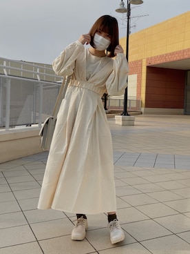 「DEVICE（デバイス）の【WEARISTA こーせ ×DEVICE コラボ】Rename フロントバックル ショルダーバッグ（ショルダーバッグ）」を使った、ぬこさん（レディース・153cm）の春コーディネート