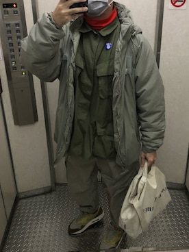 「BACK NUMBER（バックナンバー）のアイテム（バッグ、ブルー系）」を使った、Yu Shan Shenさん（メンズ・173cm）の冬コーディネート