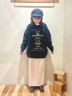 「Samansa Mos2 blue（サマンサモスモスブルー）のアイテム（ニット/セーター）」を使った、ねねさん（レディース・152cm）の冬コーディネート