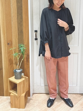 「Samansa Mos2 blue（サマンサモスモスブルー）のアイテム（その他シューズ）」を使った、ねねさん（レディース・152cm）の秋コーディネート