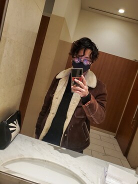 「Right-on（ライトオン）のアイテム（ニット/セーター）」を使った、RYÜMAさん（メンズ・170cm）の秋コーディネート