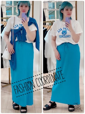 「たすき掛けコーデ」｜YuRiさん（レディース・165cm）の夏コーディネート