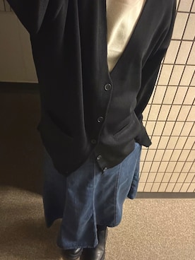 「アイテム（デニムスカート）」を使った、macaronさん（レディース・160cm）の秋コーディネート