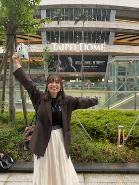 「LOWRYS FARM（ローリーズファーム）のアイテム（ジャケット/アウター）」を使った、hannah hungさん（レディース・156cm）の春コーディネート