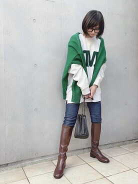 「La-gemme」｜「アイテム（帽子）」を使った、なな☺︎さん（レディース・155cm）の秋コーディネート