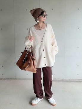 「アイテム（帽子）」を使った、なな☺︎さん（レディース・155cm）の秋コーディネート