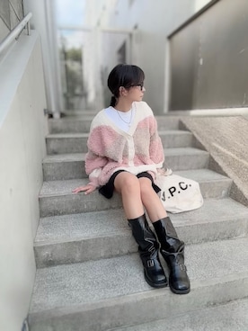 「アイテム（ネックレス）」を使った、なな☺︎さん（レディース・155cm）の秋コーディネート