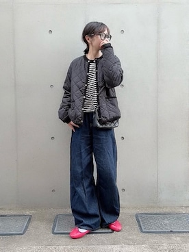 「アイテム（バレエシューズ）」を使った、なな☺︎さん（レディース・155cm）の秋コーディネート
