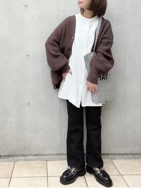 「green label relaxing（グリーンレーベルリラクシング）のレディ デニム  パンツ（デニムパンツ）」を使った、なな☺︎さん（レディース・155cm）の秋コーディネート
