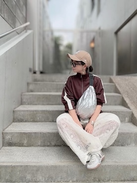 「アイテム（ジャージ）」を使った、なな☺︎さん（レディース・155cm）の秋コーディネート