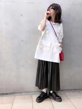 ショルダーバッグ レッド系 を使った人気ファッションコーディネート Wear