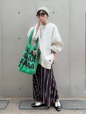 「&. NOSTALGIA（アンドドットノスタルジア）のアイテム」を使った、なな☺︎さん（レディース・155cm）の冬コーディネート