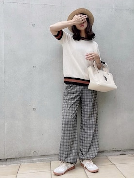 「Cozyyoung（コージーヤング）のアイテム」を使った、なな☺︎さん（レディース・155cm）の夏コーディネート