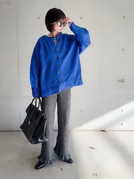 「アイテム（トートバッグ）」を使った、なな☺︎さん（レディース・155cm）の冬コーディネート