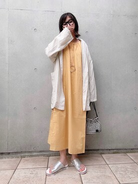 「coca（ANDEX shoes product）（コカ）のアイテム（サンダル）」を使った、なな☺︎さん（レディース・155cm）の春コーディネート