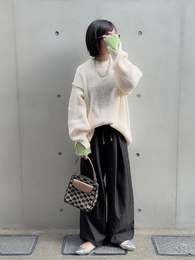 「アイテム（バレエシューズ）」を使った、なな☺︎さん（レディース・155cm）の秋コーディネート