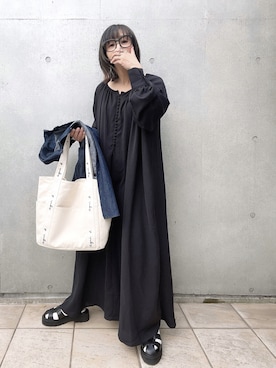 「agnesb」｜「アイテム（ワンピース/ドレス）」を使った、なな☺︎さん（レディース・155cm）の春コーディネート