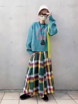 「Alite cloth（アリーテクロス）のアイテム」を使った、なな☺︎さん（レディース・155cm）の秋コーディネート