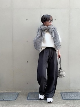 「アイテム（ベスト）」を使った、なな☺︎さん（レディース・155cm）の秋コーディネート