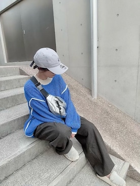 「アイテム（ボディバッグ/ウエストポーチ）」を使った、なな☺︎さん（レディース・155cm）の秋コーディネート