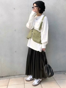 「Hint&Wit（ヒントアンドウィット）のアイテム」を使った、なな☺︎さん（レディース・155cm）の秋コーディネート