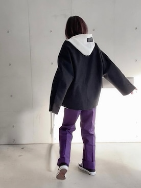 「CENE（セネ）の【CENE】セネ/ ビッククロスリング（リング）」を使った、なな☺︎さん（レディース・155cm）の冬コーディネート