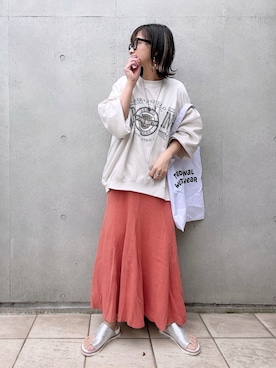 「coca（ANDEX shoes product）（コカ）のアイテム（サンダル）」を使った、なな☺︎さん（レディース・155cm）の春コーディネート