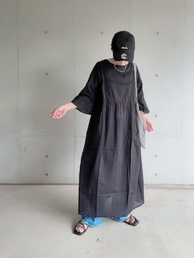 「アイテム（ワンピース）」を使った、なな☺︎さん（レディース・155cm）の秋コーディネート