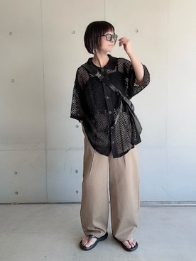 「アイテム（チノパンツ）」を使った、なな☺︎さん（レディース・155cm）の夏コーディネート
