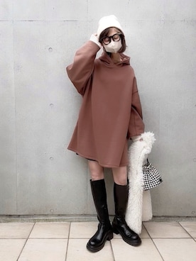 「Alite cloth（アリーテクロス）のアイテム」を使った、なな☺︎さん（レディース・155cm）の秋コーディネート