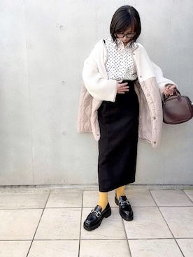 「H&M（エイチ・アンド・エム）のアイテム（ローファー）」を使った、なな☺︎さん（レディース・155cm）の秋コーディネート