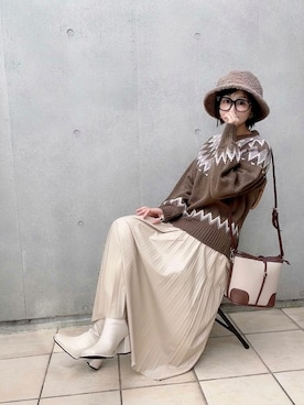 「RODE SKO」｜「アイテム（その他）」を使った、なな☺︎さん（レディース・155cm）の秋コーディネート