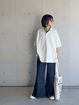 「mi via loca（ミヴィアロカ）のアイテム」を使った、なな☺︎さん（レディース・155cm）の春コーディネート