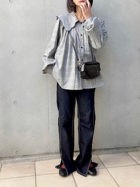 「aimoha（アイモハ）のアイテム（ソックス/靴下）」を使った、なな☺︎さん（レディース・155cm）の秋コーディネート